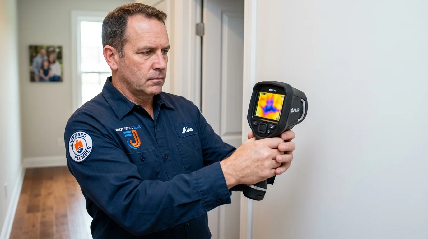 Thermal imaging leak detection by Johns Plumbing LLC in White Hall